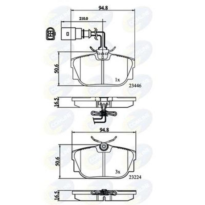 Hovedbilde Bremseklosser bak 91-03 mod VW T4