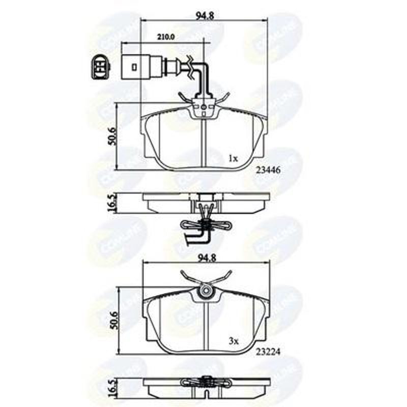 Bremseklosser bak 91-03 mod VW T4